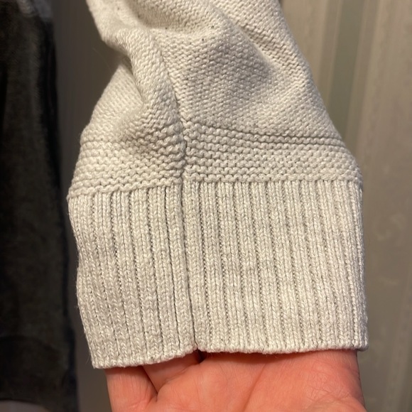 Whit and grey colour block tunic length sweater - Picture 5 of 7